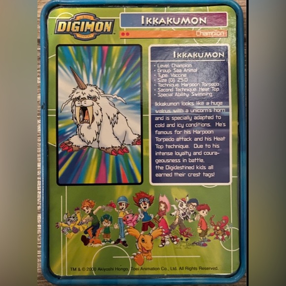 Anggmon, TK, Ikkakumon,Mimi
Digimon Special Edition Taco Bell Tin cards lot of 4 - Picture 2 of 6